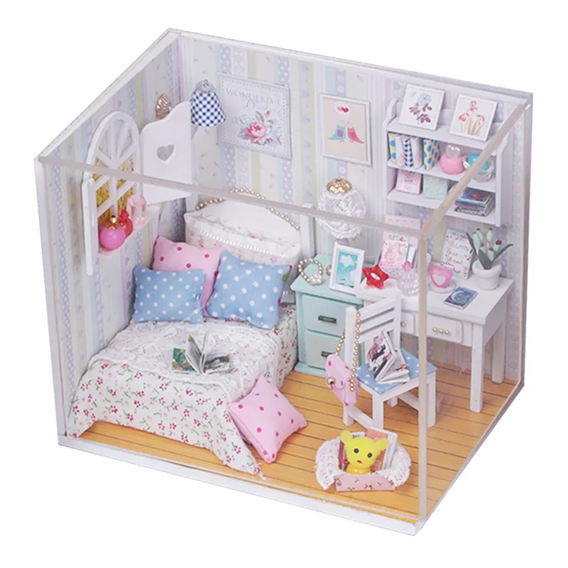 camera da letto Casa delle Bambole Accessorio in miniatura Sveglia Rosso 