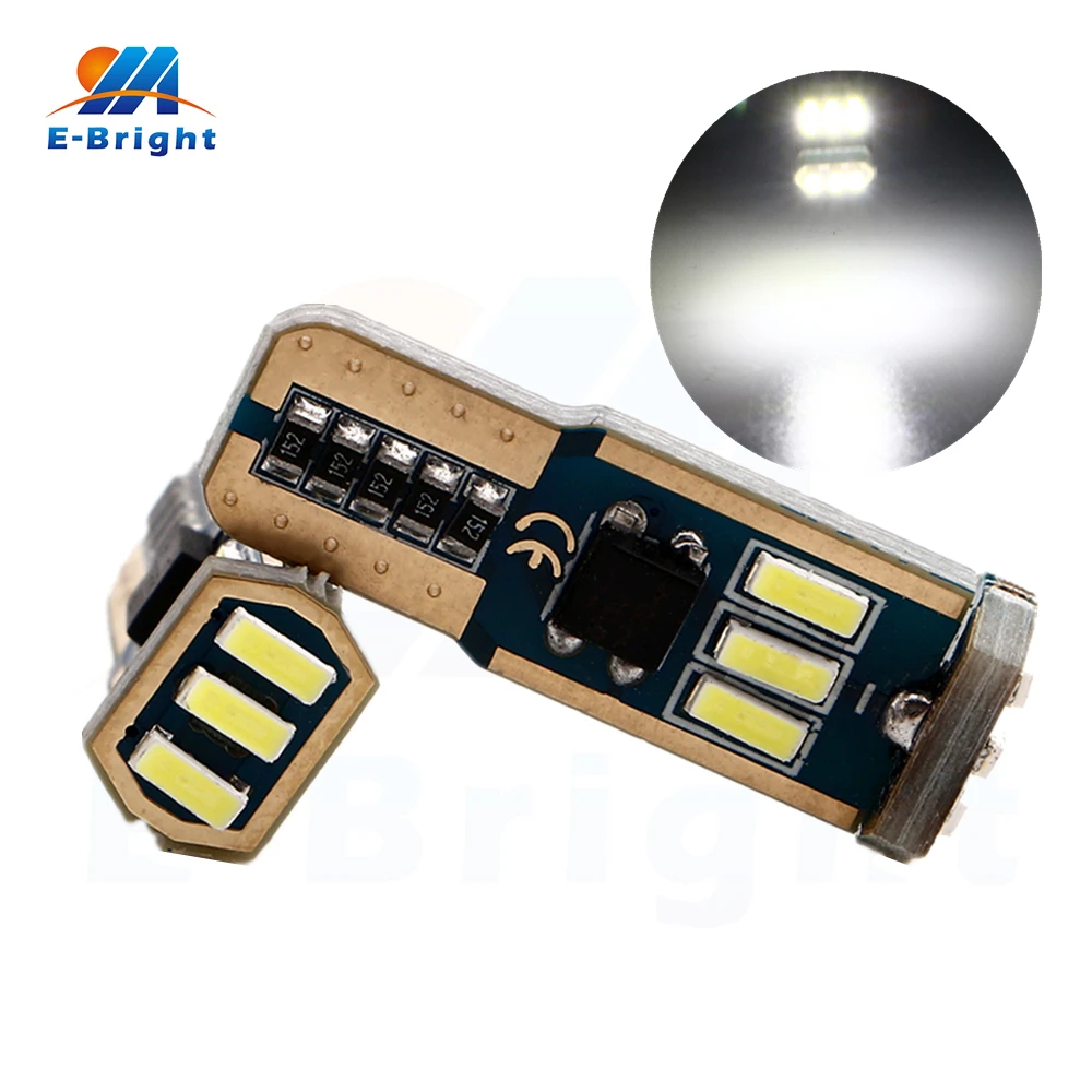 

10/100pcs 12V T10 W5W Canbus 4014 9 SMD LED Car Indicator Side Light Parking Light Bulbs White 6500K Nonpolarity