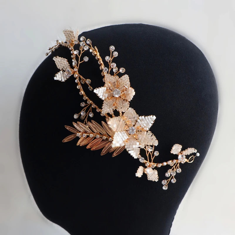 

Fashion and Elegant Rhinestone Flower Bride Headband Wedding Hair Jewelry