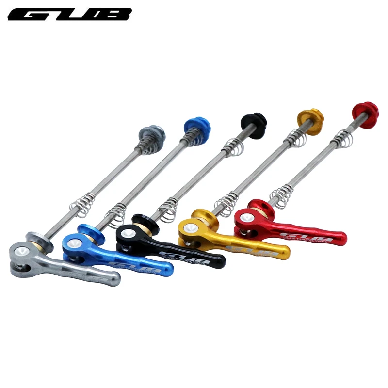 

GUB Titanium Alloy CNC Bicycle Quick Release Ultralight MTB Road Bike Quick Release for Skewers 100/130mm Cycling Parts 57g/pair