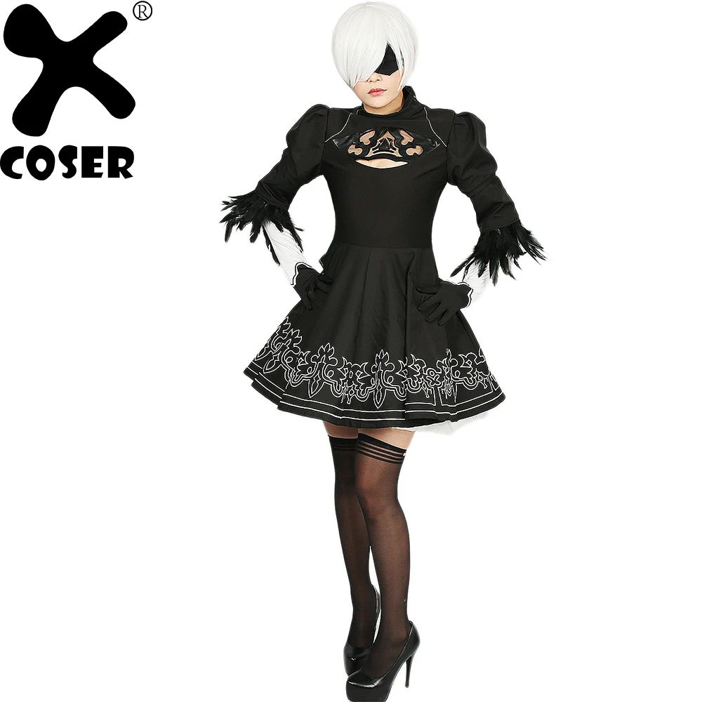 Костюм XCOSER NieR: Automata 2B для девочек сексуальные модные платья маскарадная юбка