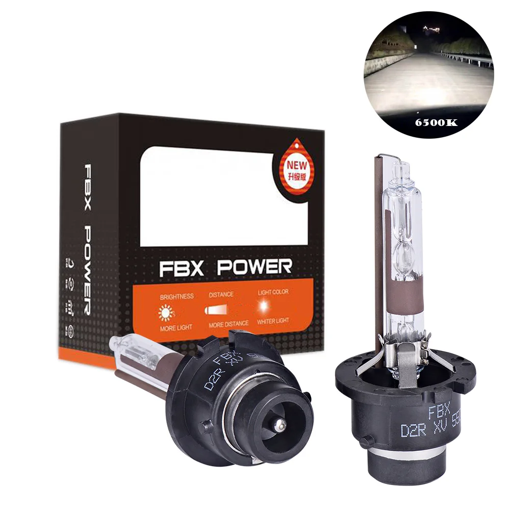 FBX 35 Вт HID лампы D2R отсутствие ртути высокояркие Ксеноновые 5500 к теплый белый 6500 K