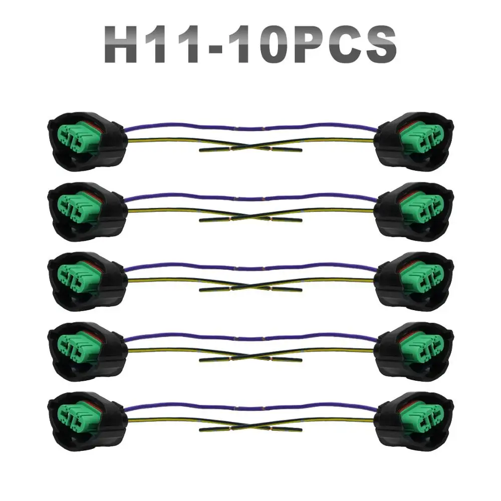 10 штук 2 H4 1156 3157 спецвставка со жгутом проводов H11 разъем автомобильная проводка комплект автомобильных фильтров Электроники расходные материалы - Цвет: H11 Import Socket