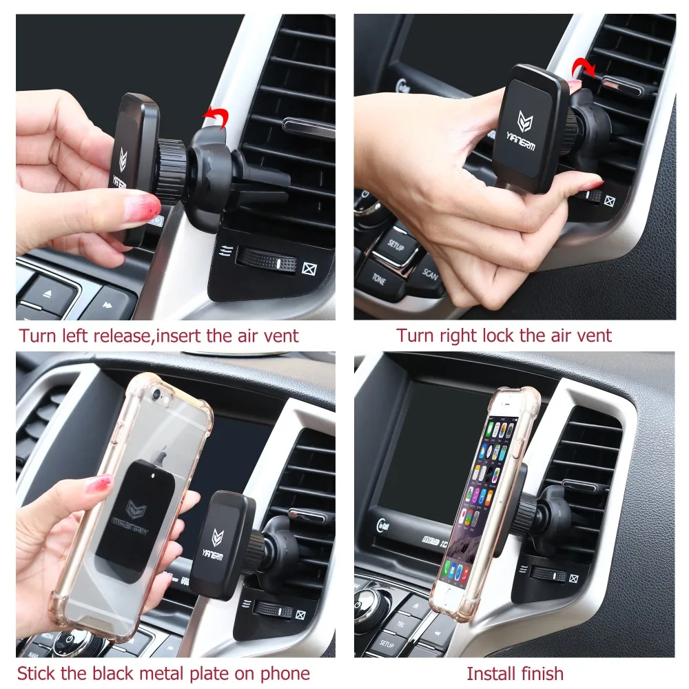 Yianerm Новые 6 N50 сильный магнит Магнитная Air Vent держатель телефона twist lock