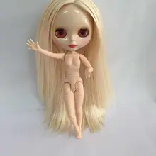 Стоимость цельная кукла без одежды Blyth кукла, бежевые волосы фабричная кукла Модная Кукла подходит для DIY Изменить игрушка BJD для девочек