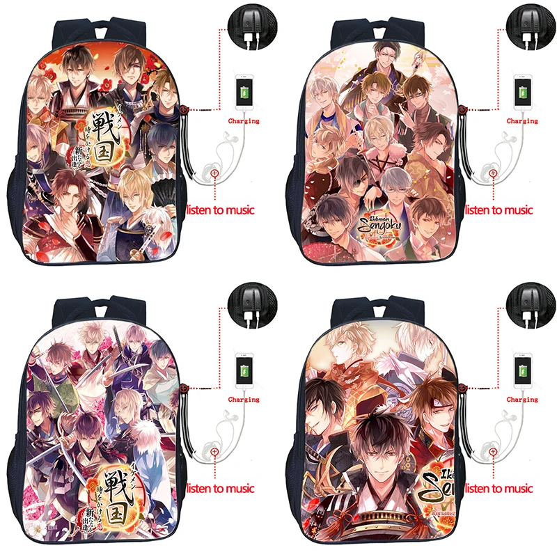 

IKEMEN SENGOKU Backpack Oda Nobunaga High Quality Men Women Boys Girls School Bag Beautiful Travel Knapsack for Men Women Teens
