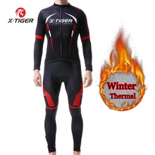 X-TIGER зимний термальный флисовый мужской профессиональный комплект Джерси для велоспорта, костюм для велоспорта с длинными рукавами, спортивная одежда для альпинизма, одежда для верховой езды
