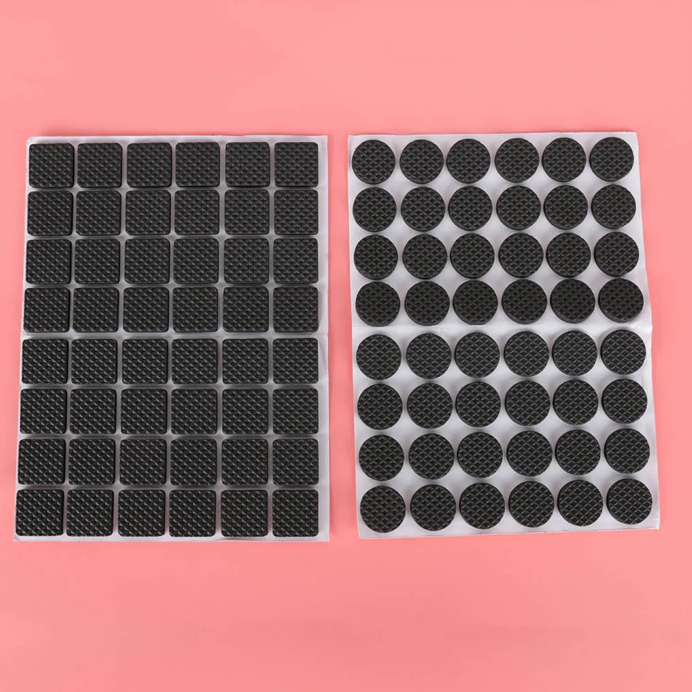 

48Pcs Floor Protectors Mat Non-slip Self Adhesive Furniture Rubber Feet Pads Table Chair Round Sticky Pad For Sofa Chair Leg