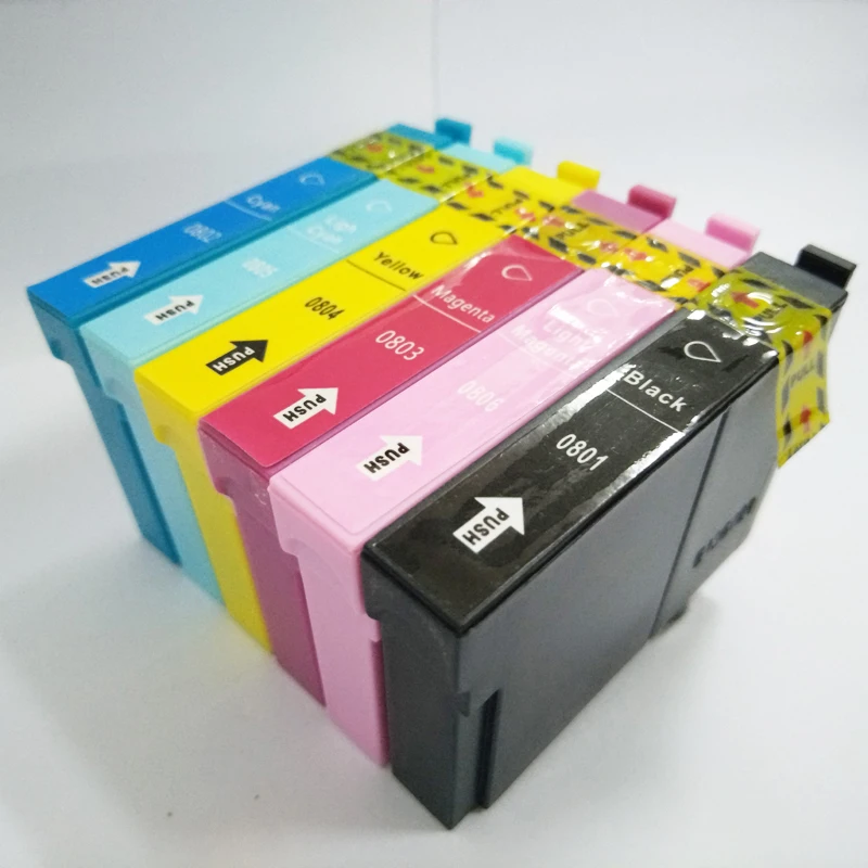Совместимый чернильный картридж Vilaxh T0801 6 шт. для Epson Stylus Photo Printer P50 PX650 PX660 PX700W PX710W