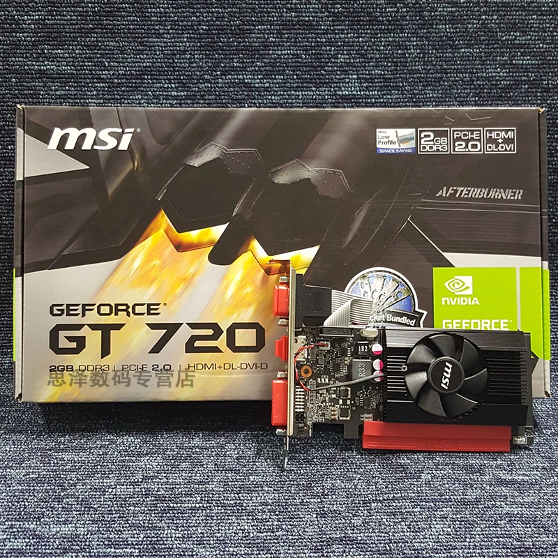 original Desktop computer game graphics card for MSI N720-2GD3/LP GT720 video card free shipping used gtx740 energy efficient desktop game disassemble graphics 1gd5