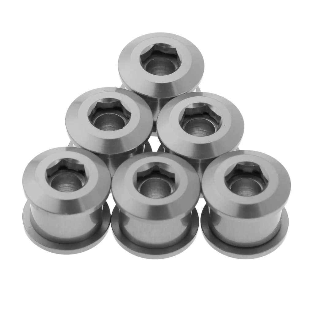 6PCS 7075 Aluminum Alloy CNC Bicycle Chainring Screws Bolts for Road Bike MTB Bicycle