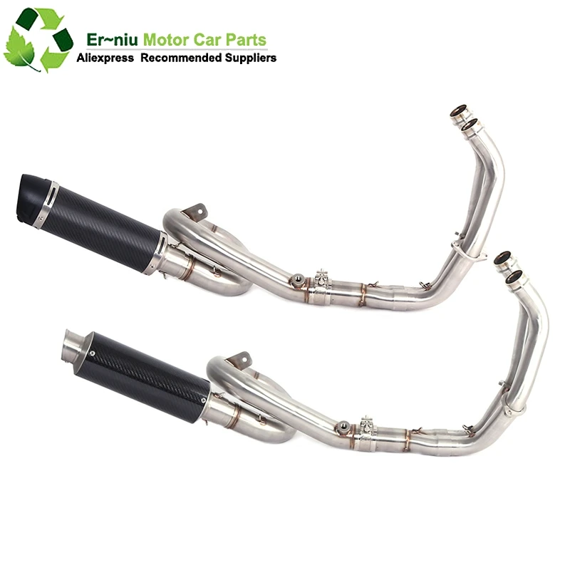 

MT07 FZ07 Motorcycle Exhaust Muffler Link Pipe Full System Slip-On FOR yamaha FZ-07 MT-07 FZ 07 MT 07 2014-2017 XSR700 2016-2017