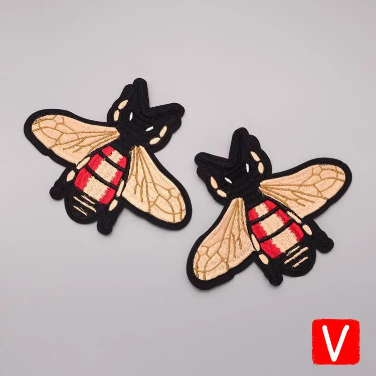 

VIPOINT embroidery big bee patches animal patches badges applique patches for clothing DX-179