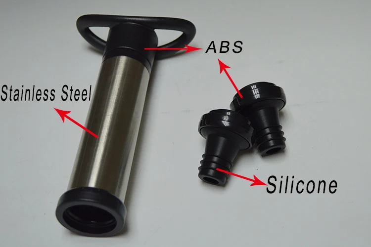 1 насос+ 2 Фиксаторы S Пробки для вина с Нержавеющая сталь Насос Вакуумный Герметичный бутылки вина Фиксаторы