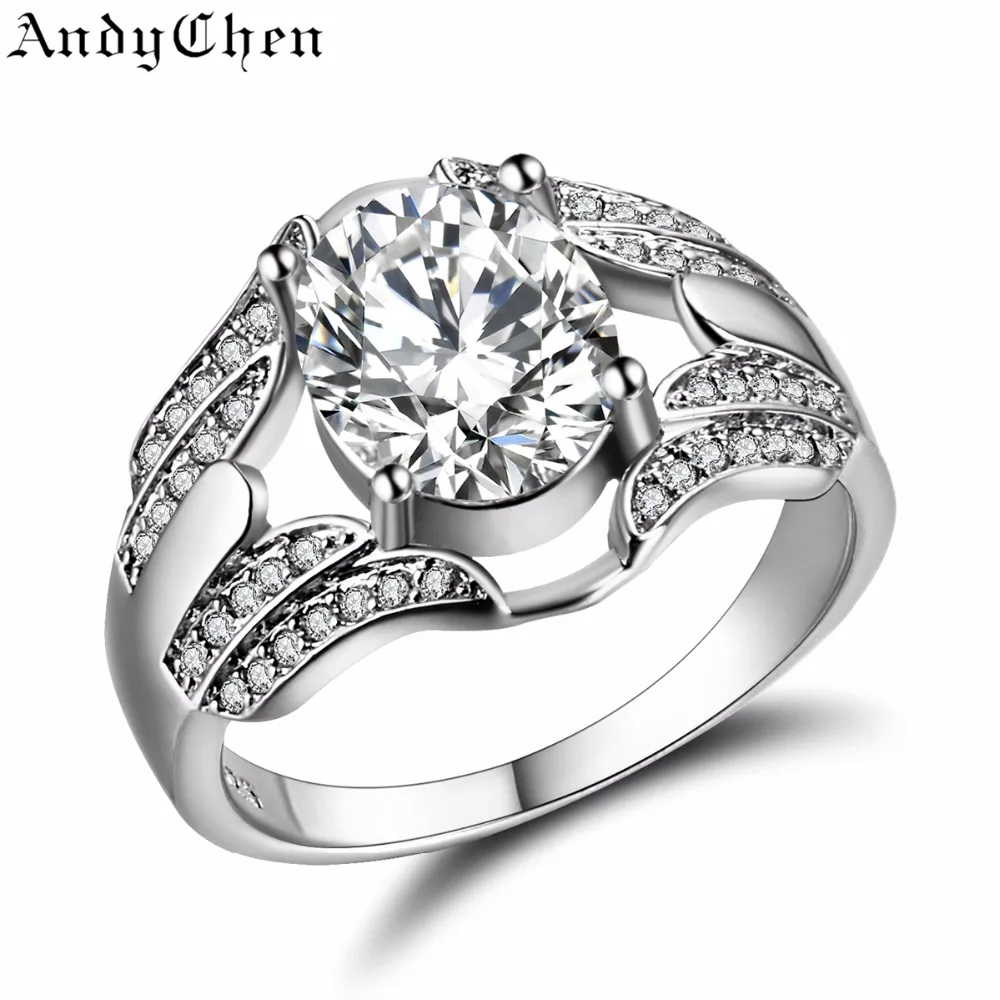 andychen oval wedding rings for women silver plated crystal jewelry luxury engagement bague bijoux femme size - Oval Wedding Ring andychen oval wedding rings for women silver plated crystal jewelry luxury engagement bague bijoux femme size - Oval Wedding Ring