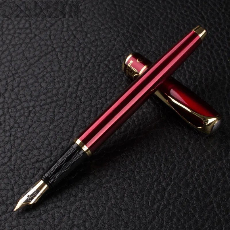 

luxury Writing Pen DIKAWEN Series Metal Painting Fountain Pen with 0.5MM Nib Luxury Black/red/blue Inking Pens for Gift