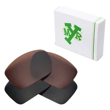 2 пары Mryok поляризованные Сменные линзы для солнцезащитных очков Оукли Big Taco маскирующий черный и бронзовый, коричневый