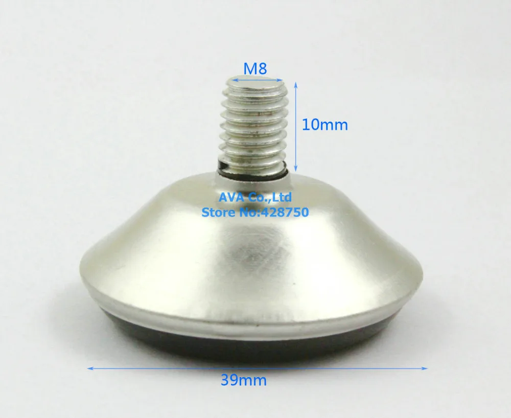 20 шт. 39 мм База m8x10mm Регулируемый Мебель ног Таблица регулировочные Средства ухода за кожей стоп pad