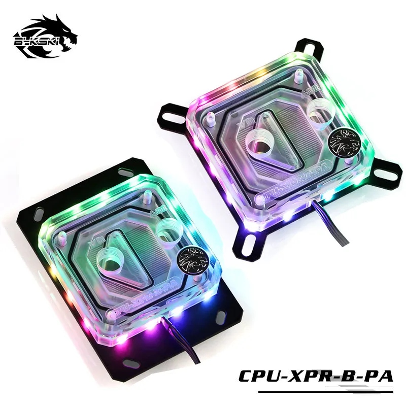 

Bykski CPU Water Block For AMD & INTEL Transparent RGB Support 5V 3PIN Motherboard AURA SYNC CPU-XPR-B-PA
