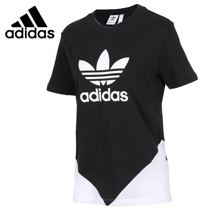 Новинка оригинальные женские футболки Adidas Originals CLDRO TREFOIL спортивная одежда с