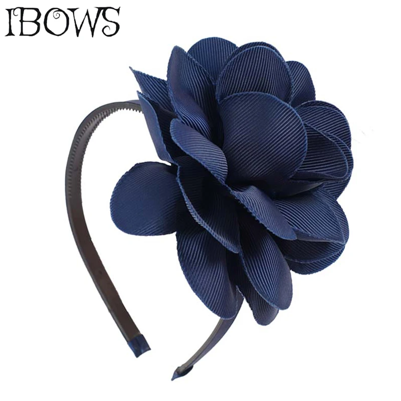 手作り女の子ビッグ花のヘアバンドグログランリボンカチューシャプラスチックヘアバンド子供のためのバンドピースヘッドドレスギフト Bow Headband Grosgrain Bowheadbands With Bows Aliexpress
