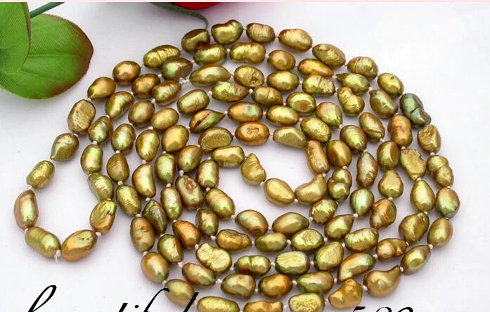 

z1050 50" 10mm bronze baroque fw pearl necklace
