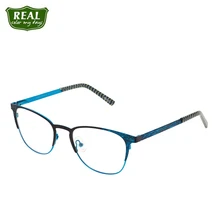 Настоящие модные винтажные металлические оправы для очков, мужские и женские очки, очки для близорукости по рецепту, оптическая оправа, половинная оправа, унисекс
