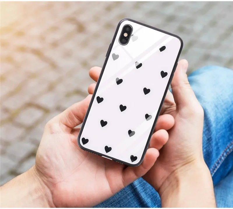 Чехол из закаленного стекла для huawei P20 P30 Lite Pro P10 mate 10 20 honor 9 10 Play V10 Love Heart Smiley face полная защита