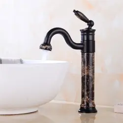 Смесители для раковины латунный и нефритовый кран для ванной комнаты с одним отверстием кран для холодной и горячей раковины кран для воды