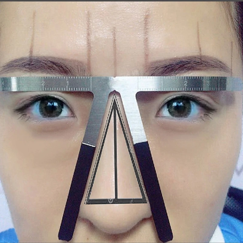 

Tattoo Eyebrow Ruler Three-Points Positioning Stencil Permanent Makeup Tools New 2018