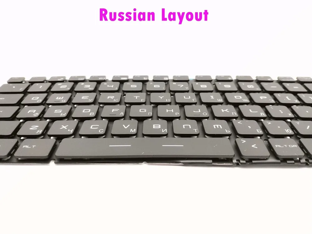 Новая русская цветная RGB клавиатура с подсветкой для MSI Gaming GL72 6QF/GL72 7QF/GL72 7RD/GL72 7RDX (