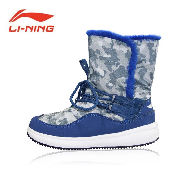 

Li Ning Kids' Sneakers Young Children Shoes Winter Warm Walking Shoes Kids Non-slip Boys and Girls Boots YKCM014