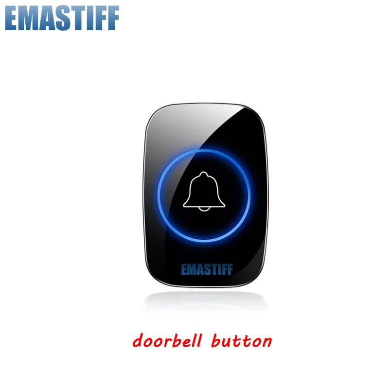 Doorbell button Новые Домашние Добро пожаловать дверной звонок умный беспроводной дверной звонок Водонепроницаемый 300 м Пульт дистанционного ЕС AU UK/US вилка умный дверной звонок колокольчика - Цвет: Doorbell button