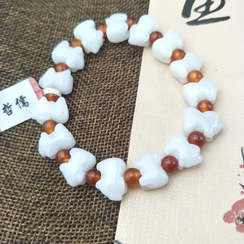 Zheru Jewelry Pure Natural Jadeite Carved Piglet Bracelet Fine Men and Women Style A Class National Certificate | Украшения и