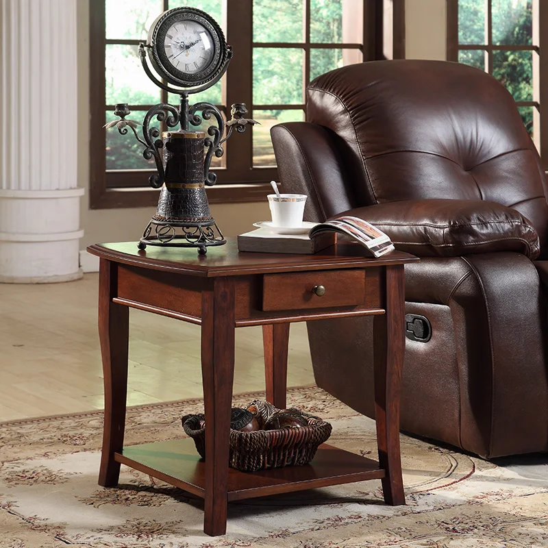 Foreign American furniture wood side table sofa a few corner European