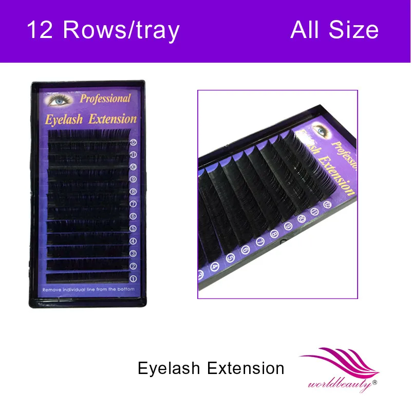 

Free shipping new faux mink eyelash extension 1 trays each lot , All size available: J,B,C,D 6-17mm