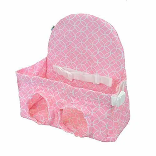 Складной детская корзина подушки игрушка-тележка для ребенка Pad Baby Shopping тележка Защитная крышка детская тележка стул коврик - Цвет: Розовый