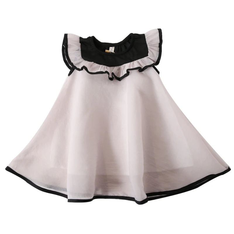 Girls Dresses 2020 Summer New Children's Wear Cute Sweet Color Matching Ruffled A-Line Vest Dress | Детская одежда и обувь