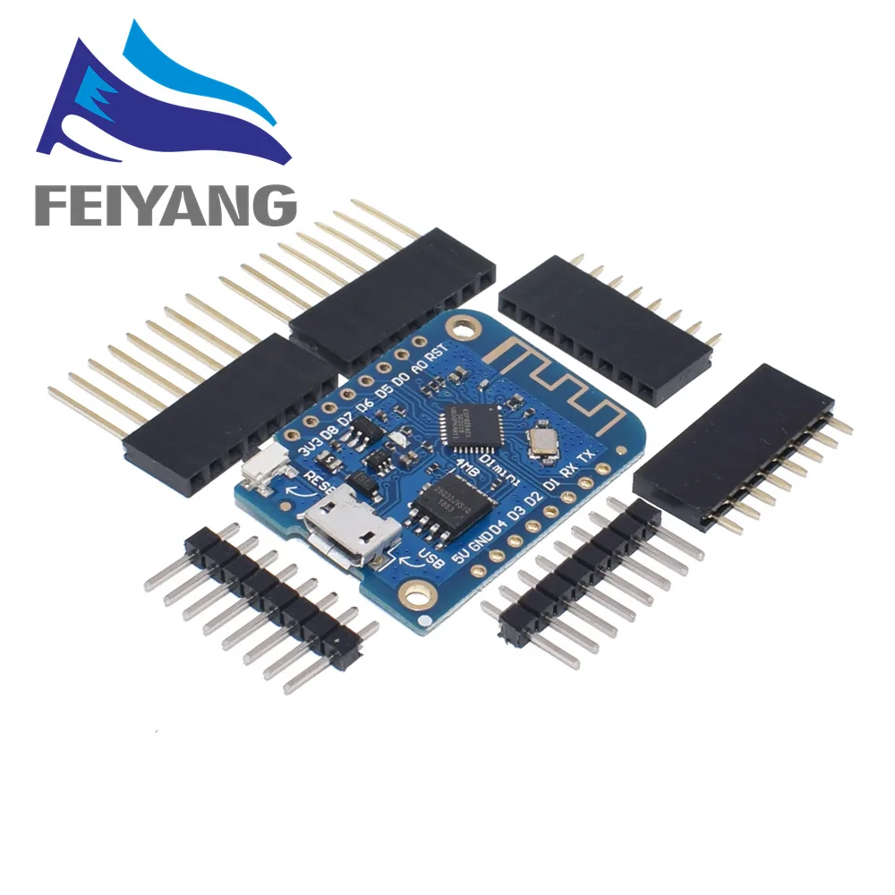 

Wemos D1 Mini Wireless WIFI Internet of Things Development Board Based ESP8266 CH340 CH340G 4MB For Arduino Nodemcu V2 V3.0 3.0