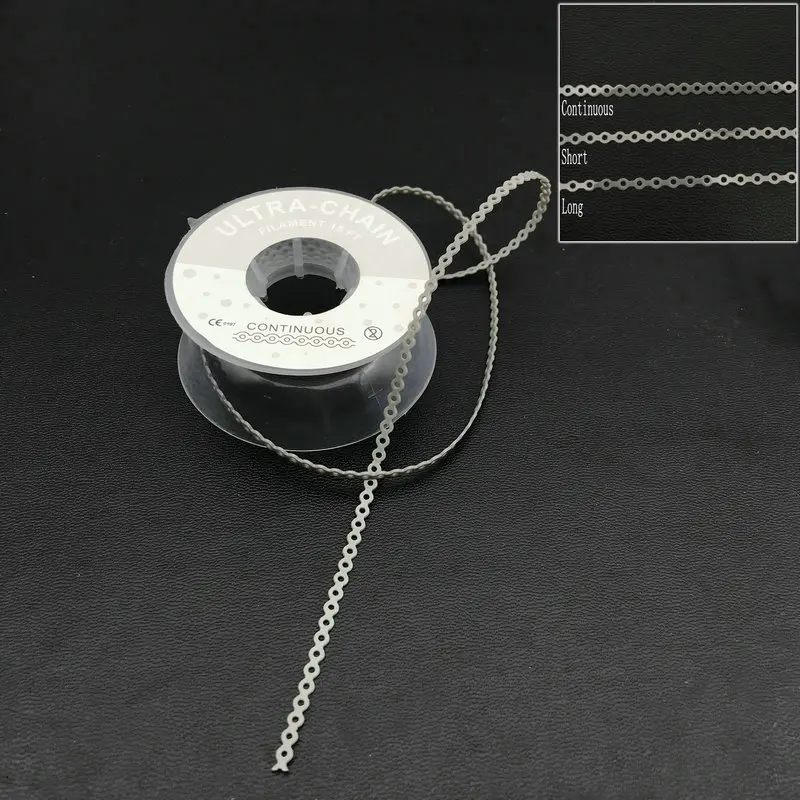 

15 Feet Grey Dental Orthodontic Elastic Ultra Power Chain Band 1 Roll tooth whitening
