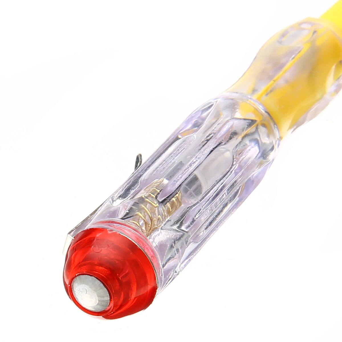 1pc 100-500V LED Electric Test Tester Pen Screwdriver Multifunctional Household Test Pencil Voltage Detector Probe 137mm Mayitr