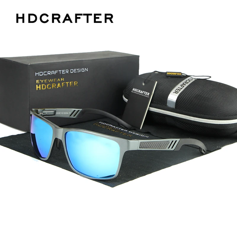 

HDCRAFTER Aluminum Magnesium Polarized Sunglasses Men Driving Square Sun Glasses for Male Eyewear Oculos de sol masculino