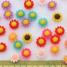 300 шт. смолы цветок ромашка кабошоны 11 мм-сотовый телефон Декор, аксессуары для волос питания, украшения, DIY питания проект