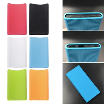 

Silicone Powerbank Protection Case Cover Skin for Xiaomi Xiao Mi 10000mAh Power Bank 2 Accessory capa caso capinha
