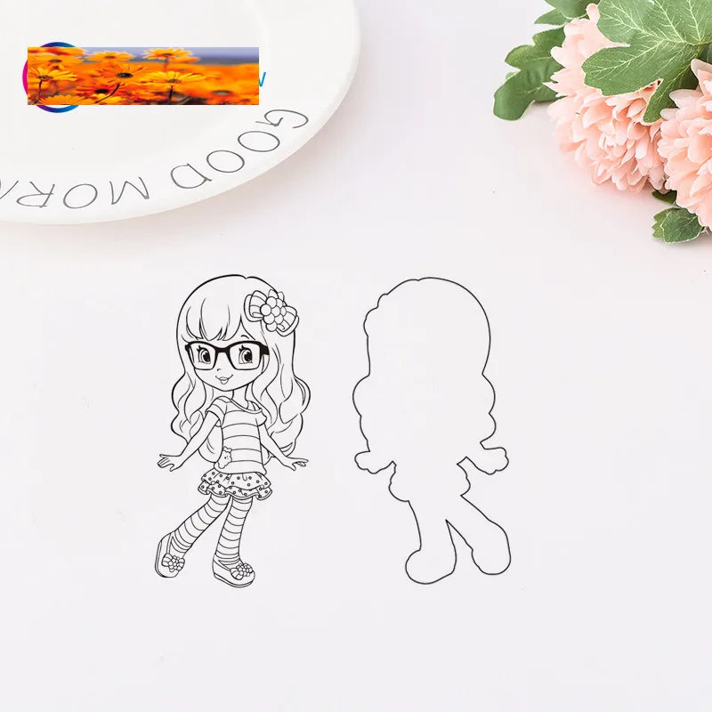 

1883 Girl Metal Cutting Dies and Stamp for DIY Scrapbooking/photo album Decorative Embossing DIY Paper