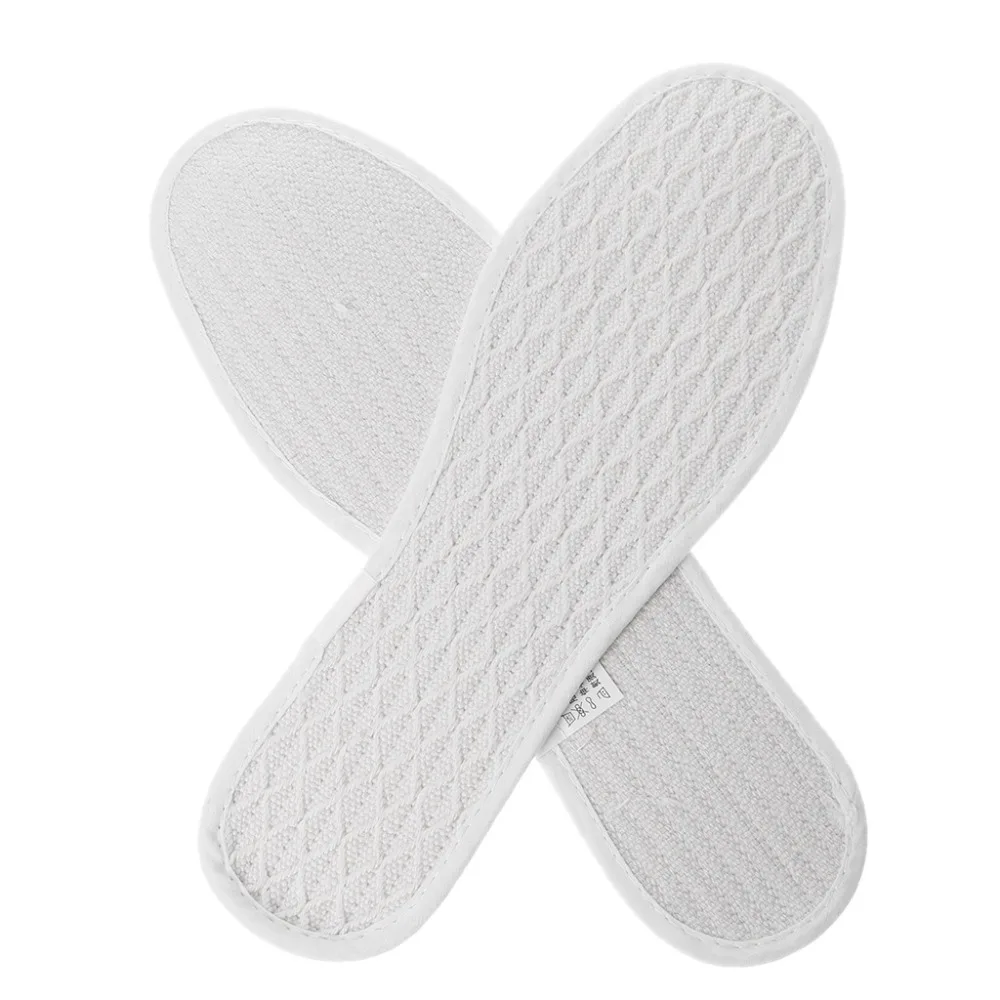 

2019 Unisex 39-44 Shoe Pads Natural Flax Breathable Sweat Absorb Deodorant Non Slip Insole Wearproof Cushion Lightweight