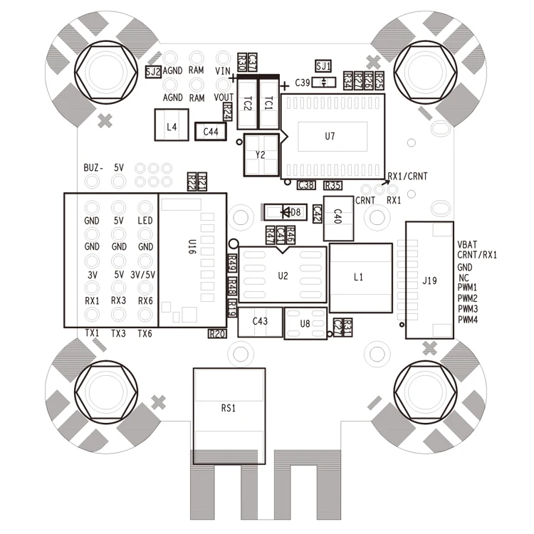 F4 Pro V4 Контроллер полета с OSD Новое поступление летная модель F4+ OSD+ PDB ICM20608/MPU6000 IMU для гоночного дрона FPV