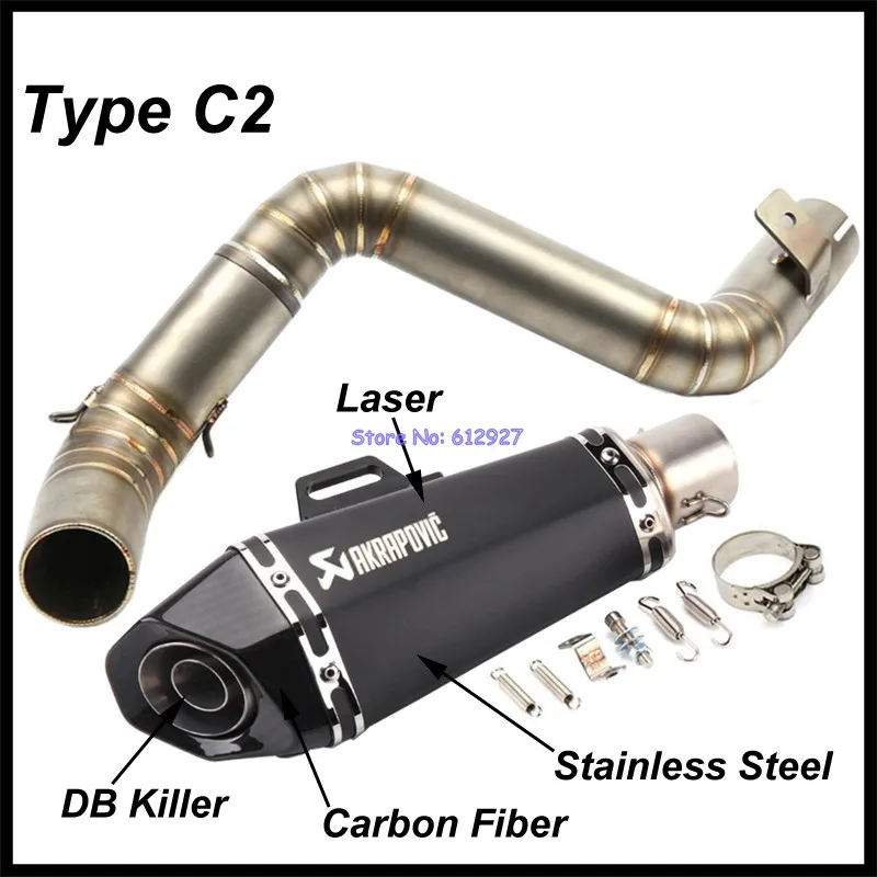 Мотоцикл KTM Duke 200/Duke 390 Akrapovic глушитель выхлопной трубы системы Escape Pipe Slip-On лазерная маркировка с DB Killer