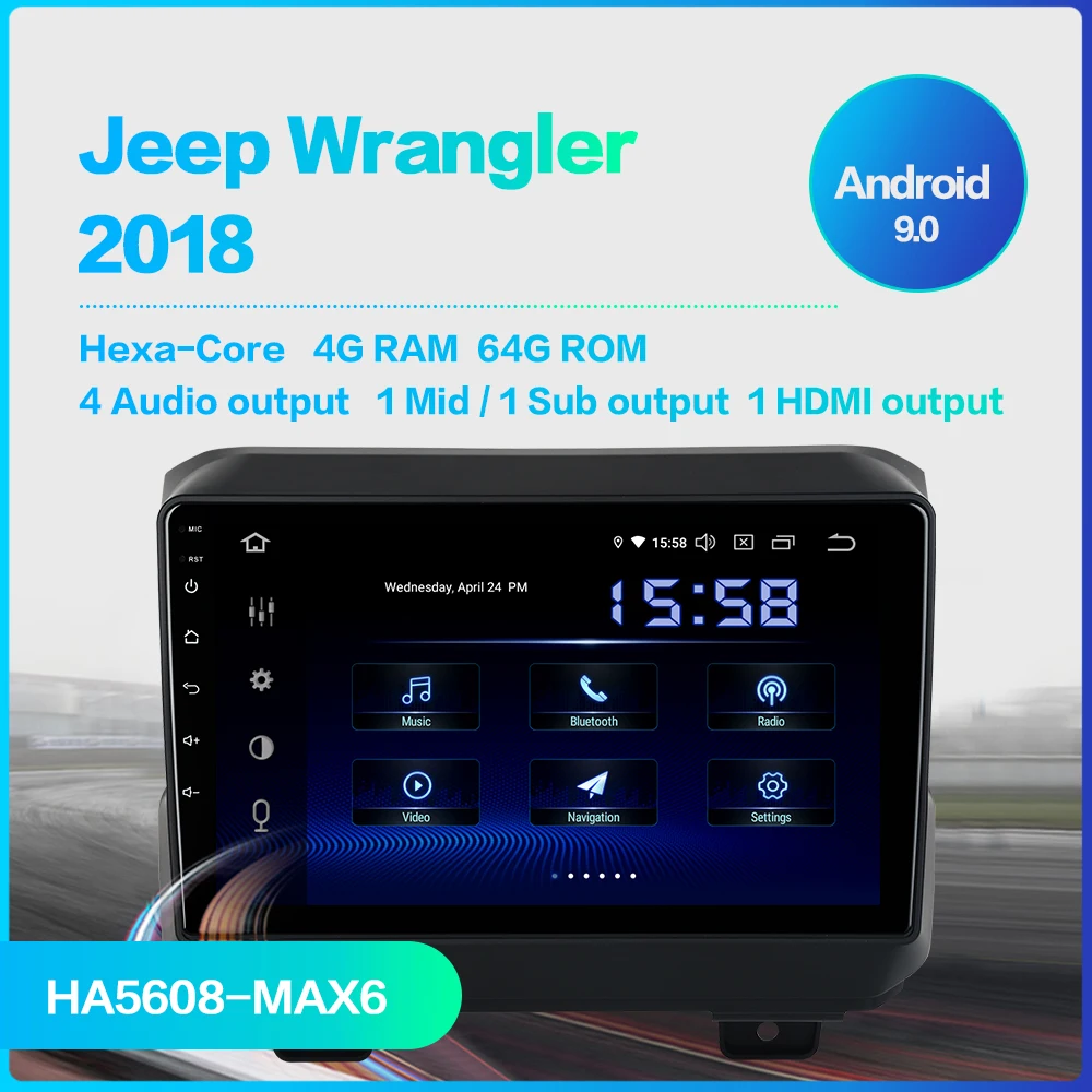 Cheap Dasaita 9" IPS Autoradio 1 Din Car Android 9.0 for Jeep Wrangler 2018 GPS 64G ROM Car Stereo Multimedia Navigation 4GB RAM HDMI 1 Cheap Dasaita 9" IPS Autoradio 1 Din Car Android 9.0 for Jeep Wrangler 2018 GPS 64G ROM Car Stereo Multimedia Navigation 4GB RAM HDMI 1