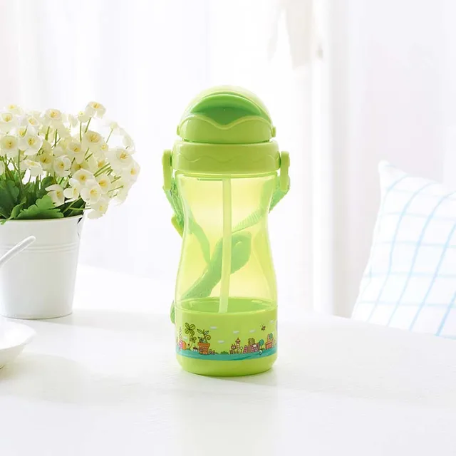 New Travel Snack Drink Bottle In One Container Lid Straw Kids Snack